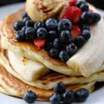 pancakes and fruit